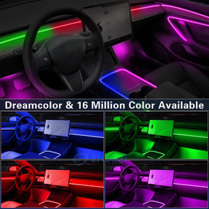 工場直送LED音楽同期ストリップ新しい色を変えるアンビエントライト装飾98% カーモデル自動車インテリア照明用 - Product Image 6