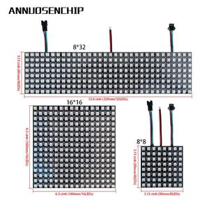 5V WS2812B LED-Bildschirm Individuell adressierbare flexible Pixel platine 8*8 8*32 16*16 Magic Color Matrix RGB IC-Modul Licht platte - Product Image 3