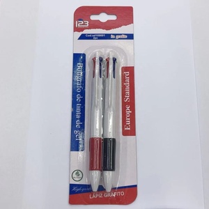 Logo定制4合1多色圆珠笔点击塑料4色圆珠笔 - Product Image 6