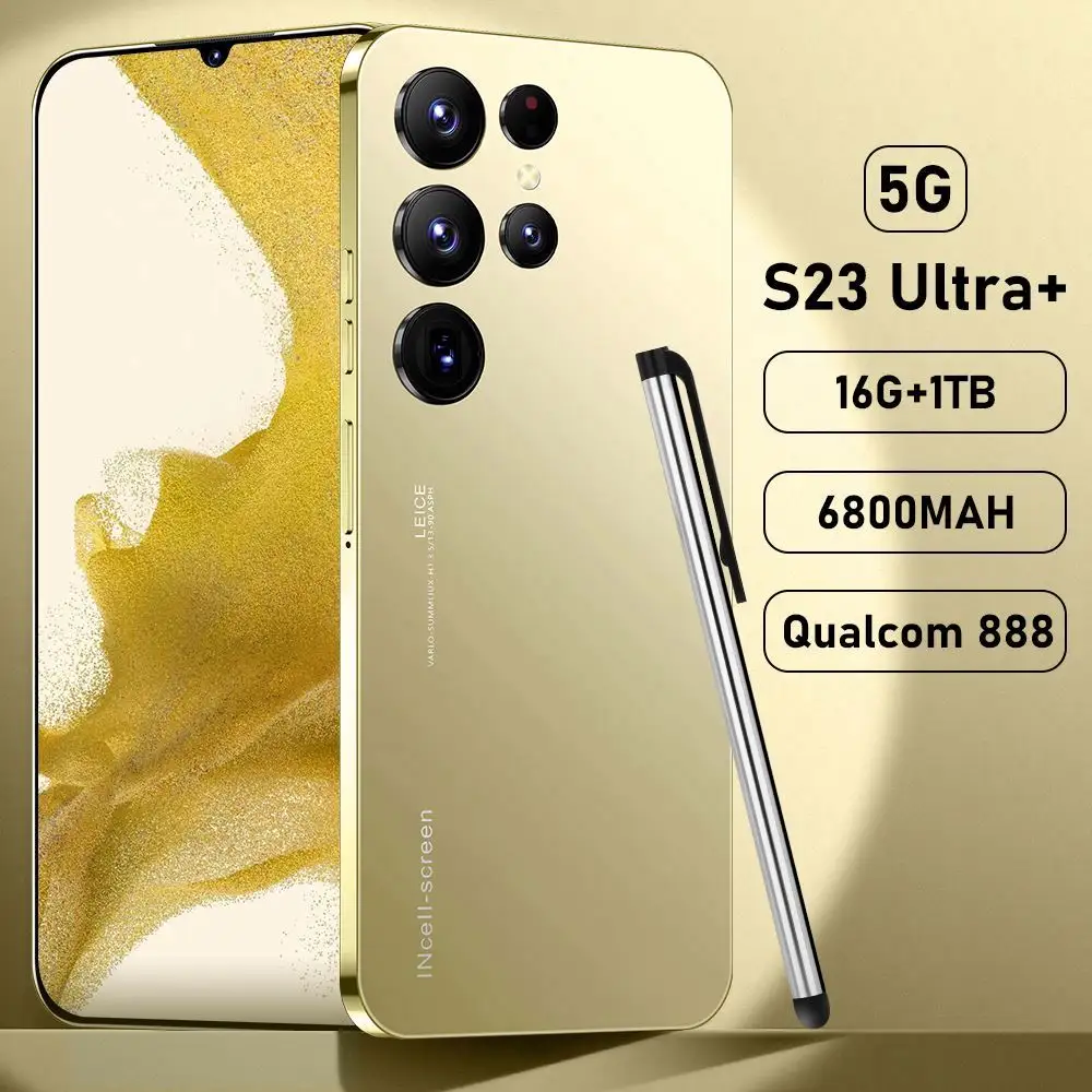 New Fashion 2024 Brand-new S23 Ultra AI Mobile Phone Dual Beauty Camera GPS Dual SIM Sturdy and Durable AI Phone support Netflix