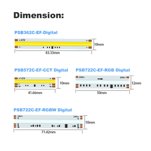 ที่สมบูรณ์แบบการแข่งขันม้า WS2811 SPI 20 พิกเซล/เมตรแอดเดรส 12V 24V ยืดหยุ่น COB RGB Led Strip สําหรับตกแต่งบ้านแสงโซลูชัน - Product Image 4