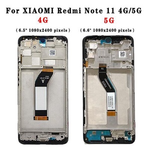 Xiaomi Redmi Note 11用4Gバージョンおよび5GバージョンLCDディスプレイタッチスクリーンデジタイザーアセンブリONフレームおよびフレームなし
