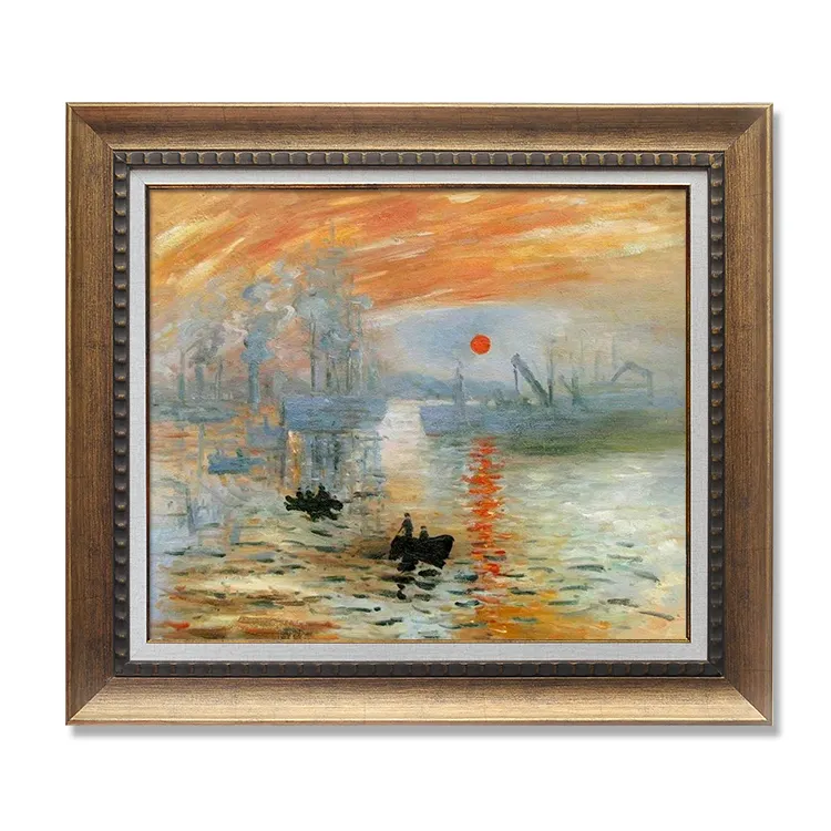 Peinture à l'huile de haute qualité de la célèbre Reproduction artistique de l'impressionniste de david Monet Sunrise