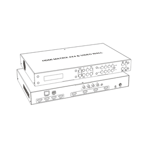 4k @ 60hzビデオウォールコントローラー2x2、4x4 hdmiマトリックス機能サポートリモートコントロール、ボタン、RS232、IP制御、PC GUI制御 - Product Image 4