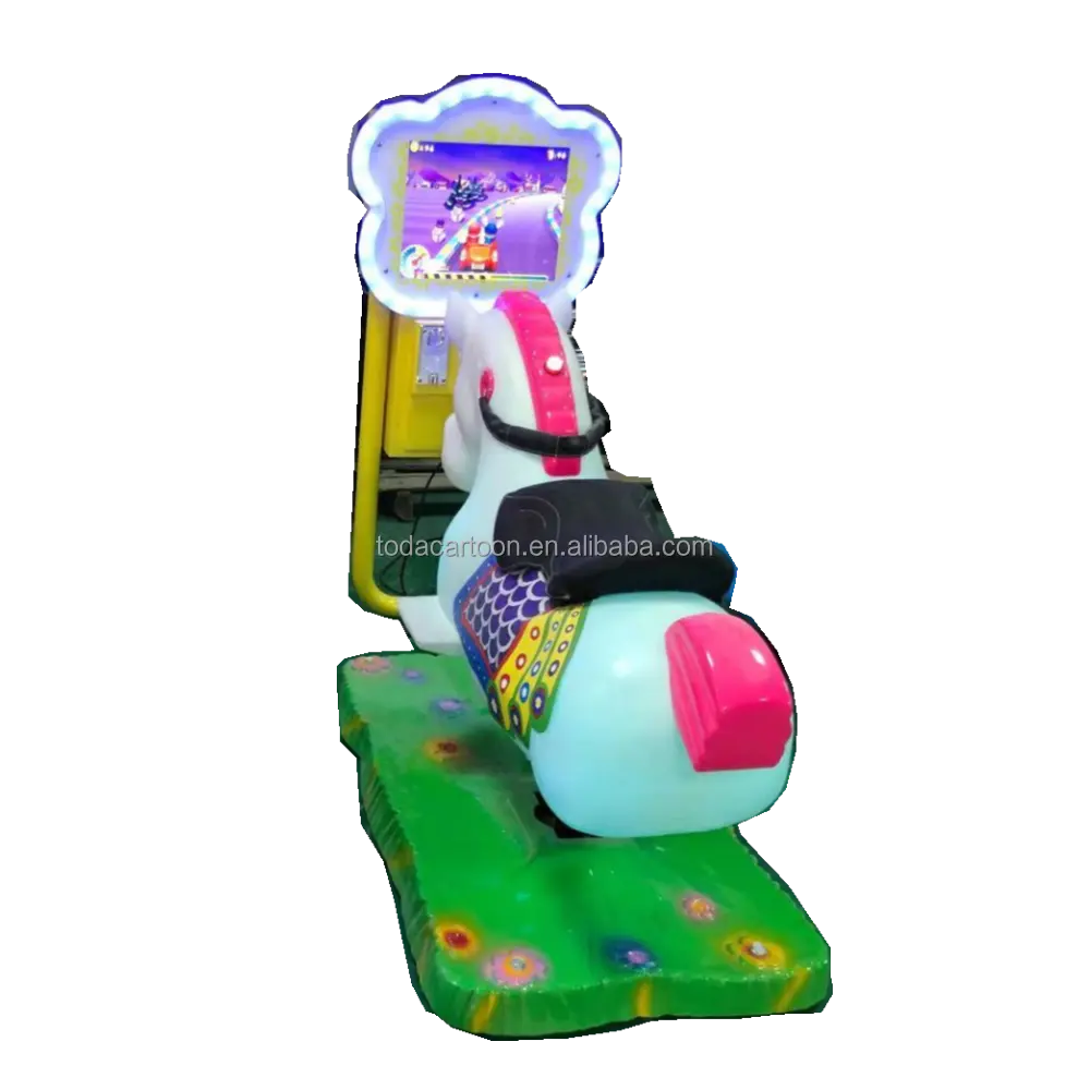 Di alta qualità a gettoni kiddie ride bambini indoor 3D altalena cavallo video macchina del gioco