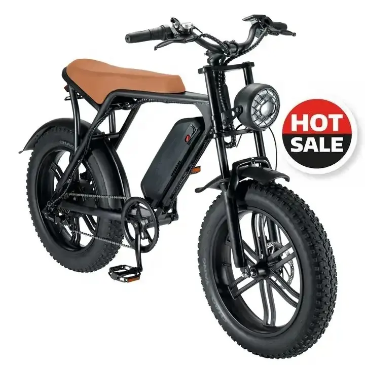 OUXI-Bicicleta Eléctrica V8 de montaña, neumático ancho, 250W, 750W, 15Ah, resistente al agua, 20 pulgadas