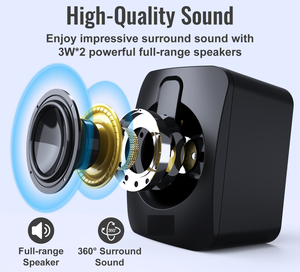 Colorido 2,0 USB con cable Escritorio Uso en el hogar Altavoces para computadora Altavoz de karaoke con micrófono y altavoz para juegos Bluetooth