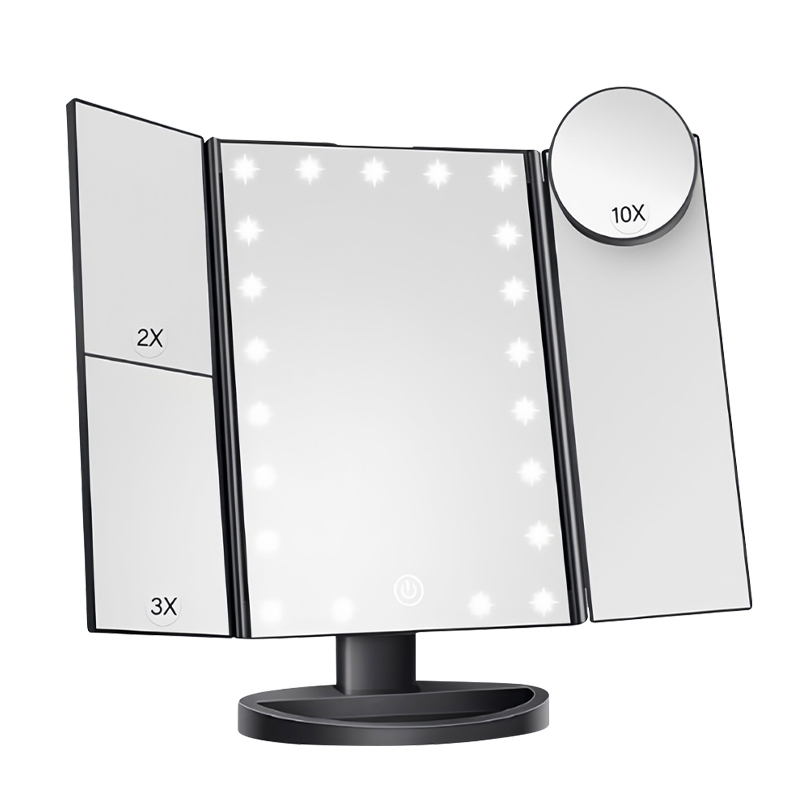 Noir (avec petit miroir rond 10X)