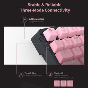 75% 81 teclas TFT pantalla inteligente perilla de volumen RGB intercambiable en caliente Tri modo inalámbrico Gamer junta de teclado mecánico