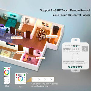 RF пульт дистанционного управления, 6 А, музыкальный красочный RGB CCT светодиодный контроллер для световых полос с 3 гарантиями - Product Image 5