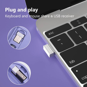 2.4Gワイヤレスキーボードとマウスセット人間工学に基づいたキーボードマルチメディアサイレントマウスコーム (ラップトップコンピューター用) - Product Image 5