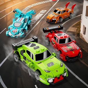 Material ABS de 4 rejillas, juego de bloques de construcción DIY, modelo de coche extraíble, juguete de construcción para niños de 5 a 7 años, juguete electrónico educativo - Product Image 2