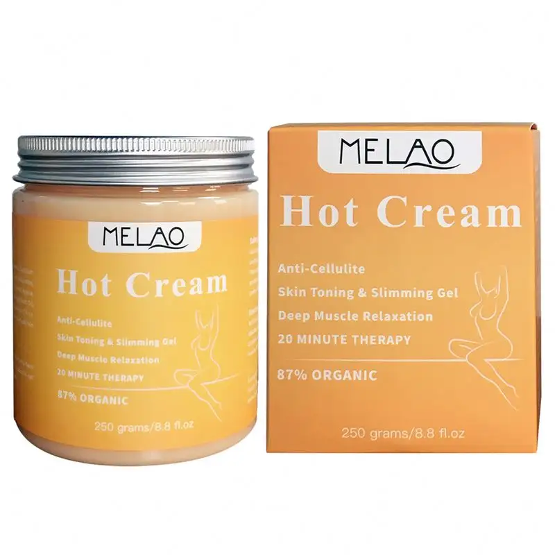 Melao Best Effective Natural Wholesale Hot Body Cream for Cellulite Reduction and Skin Toning and Slimming