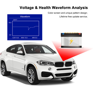 Doğru pil iletkenlik çok araç 6V 12V 24V akü analizörü KW720 yazıcı ile - Product Image 5