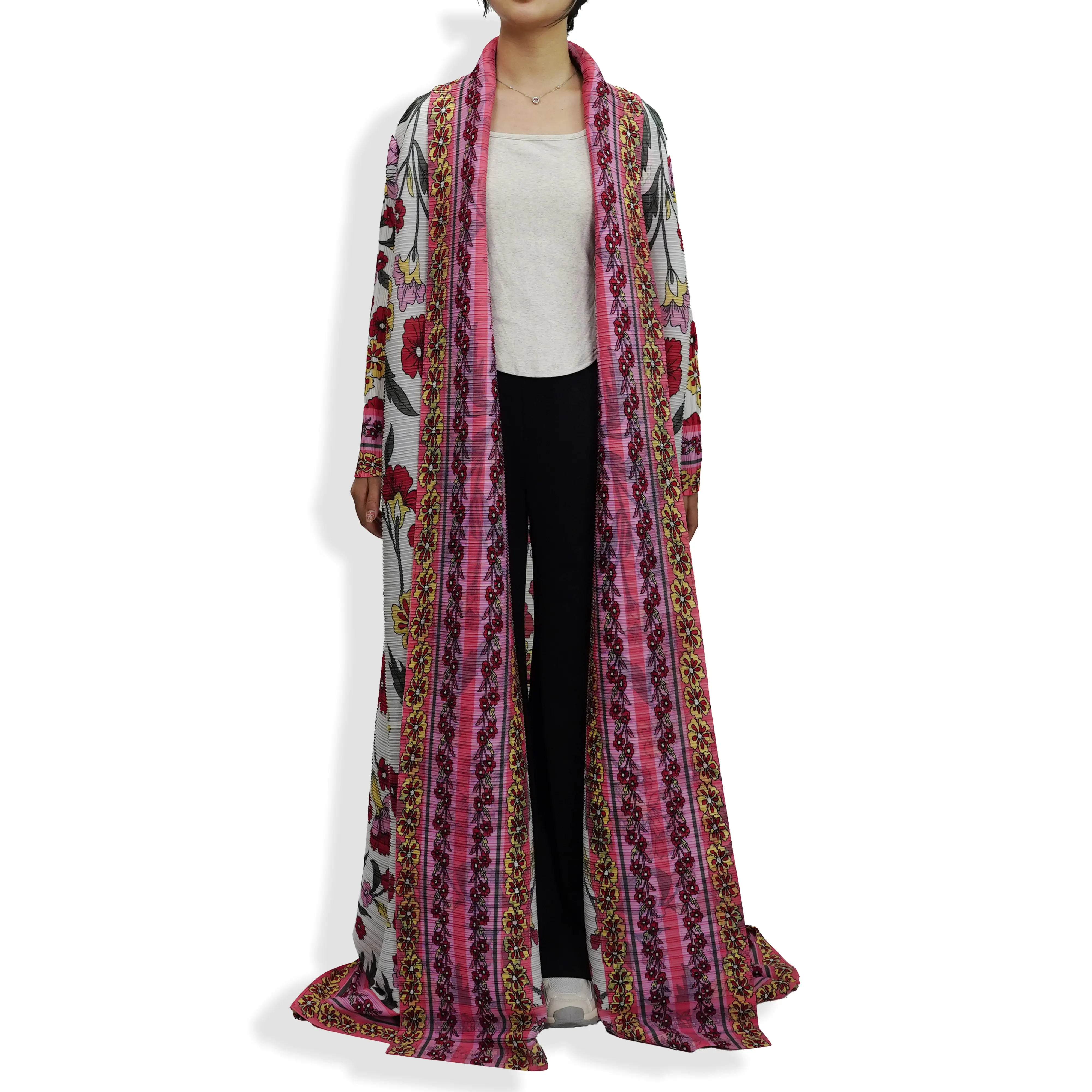 2024 Eid Abaya Printed Design Crinkle Polyester Shirt Dress Traditional Muslim Clothing Women abaya Medium Dresses