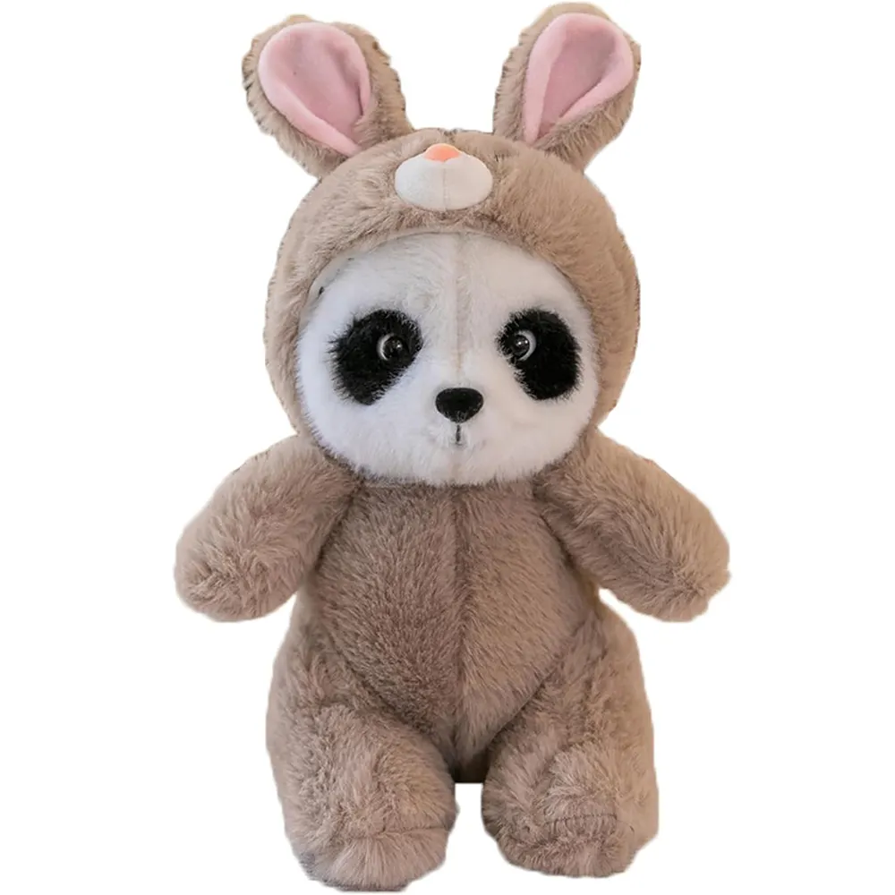 Lindo Panda Cosplay conejito conejo juguetes de peluche suave disfraz Panda niños al por mayor personalizado peluche Cosplay Animal disfraz juguetes de peluche