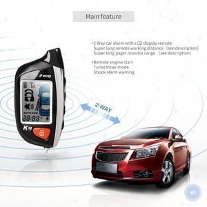 LCD Car Remote Starter <strong>Timer</strong> Engine Start Shock <strong>Sensor</strong> Warning 2 Way Car Alarm - Product Image 3