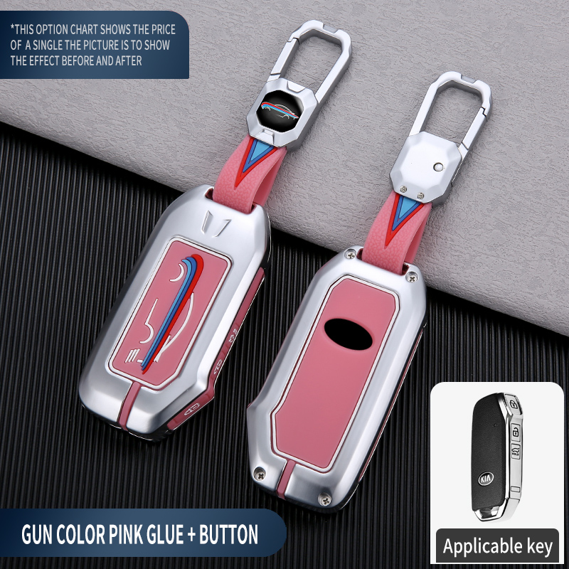 PISTOLET COULEUR ROSE COLLE + BOUTON