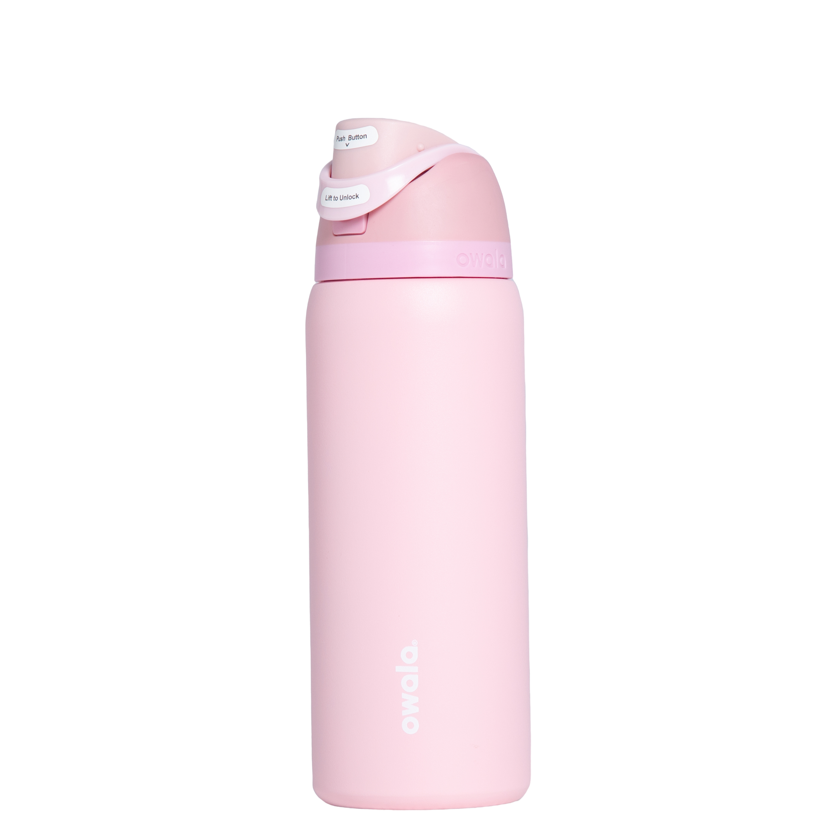 Light pink with white letters
