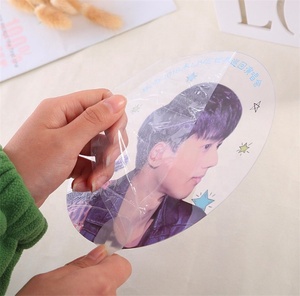2024 Kpop Event รอบมินิการ์ตูนพัดลมมือพลาสติก PVC Star กําหนดเอง K-pop Picket - Product Image 2