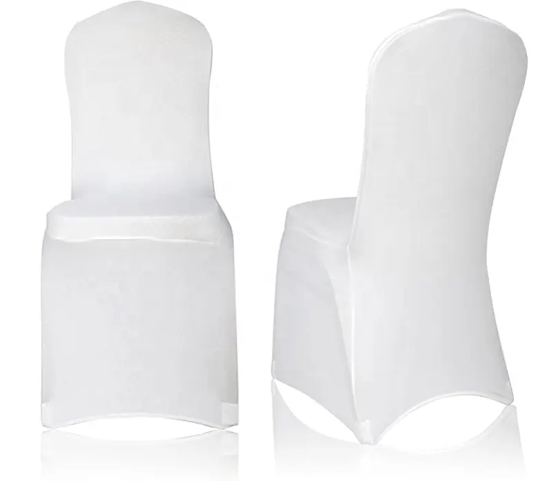 Fábrica de banquete de boda blanco sillas de cubierta/Spandex sillas de cubierta/venta al por mayor fundas de Silla en venta