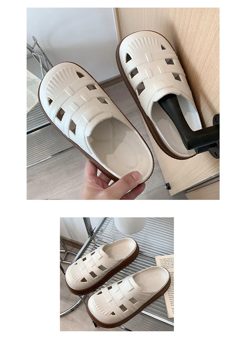 2023 Fashion Clogs Shoes PVC Slippers Women Non-slip Beach Sandals Garden Shoes