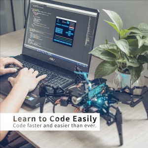 Adeept darkpaw ชุดหุ่นยนต์แมงมุมสี่แฉกสำหรับ <span class=keywords><strong>Raspberry</strong></span> <span class=keywords><strong>Pi</strong></span> (ไม่รวมบอร์ดราสเบอร์รี่ <span class=keywords><strong>Pi</strong></span>