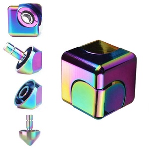 Metall würfel Fingers pitze Spinner Dekompression Spinning Tops Anti-Angst Spielzeug Hand Zappeln Spinner Entlüftung spielzeug Flipo Flip Für Kinder