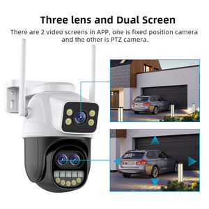 OEM ODM Triple Lens ICSEE WIFI <strong>Camera</strong> 8X Zoom Pan-Tilt 360 View Smart Human Detection Auto Tracking Home Security PTZ <strong>Camera</strong> - Product Image 5