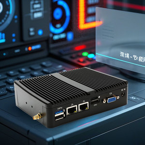 Lüfter loser Mini-PC-Desktop J1900 Mini-PC Win10 Linux mit zwei RS232/RS485-Dual-LAN-Industriecomputern - Product Image 1