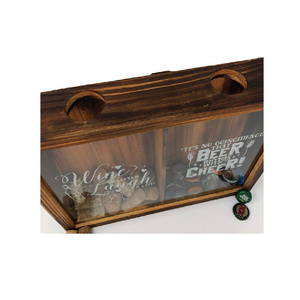 Khung Hiển Thị Trường Hợp Gỗ Hộp Treo Tường Đứng Miễn Phí Rượu Vang Chai Bia Mũ Chủ Bóng Hộp - Product Image 2
