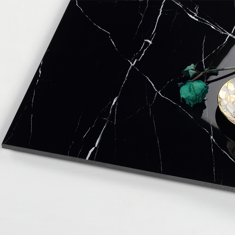 Factory Direct Sales Modern Black and White Like Marble Polished Tile