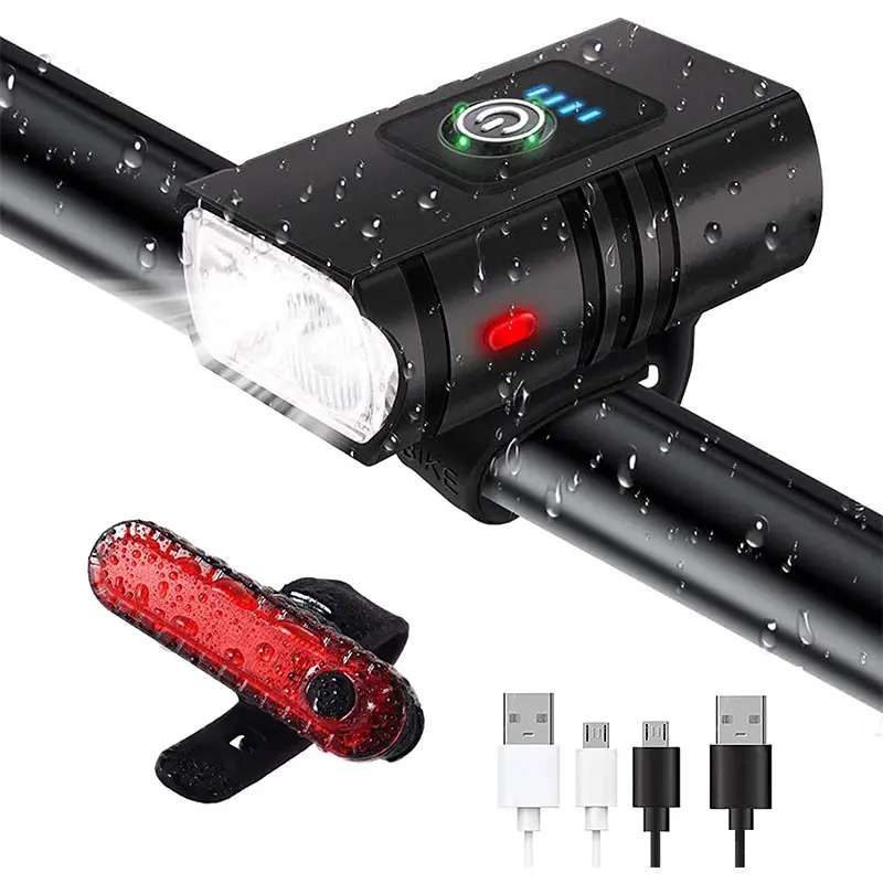 Mountainbike-Lampe USB-Ladeauto Starkes Licht Fahrrad Taschenlampe Fahrrad Nachtlicht Zubehör Luces Bicicleta Delantera