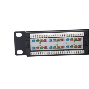 GETEKnet 24 puertos Patch Panel RJ45 CAT6 CAT5E 24 puertos 19 pulgadas 1U datos Internet Lan CAT 6 5E RJ45 panel de conexión de red - Product Image 3