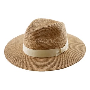 J çin toptan plaj kağıdı hasır Panama şapka - Product Image 4