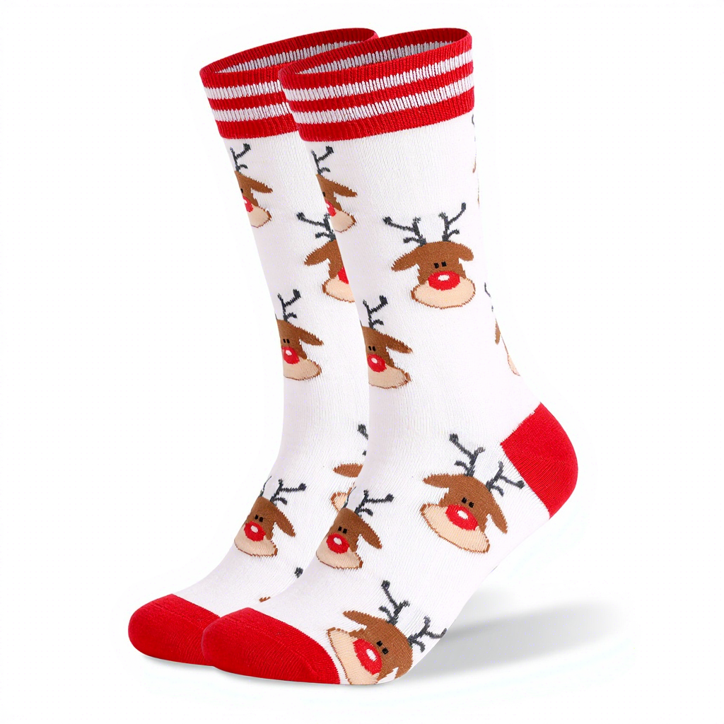 Df0117-1 little deer christmas mid-calf socks