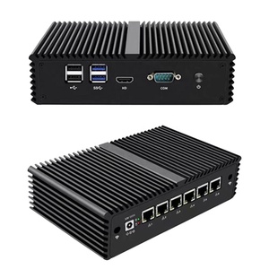ファンレスビジネスインダストリアルコンピュータコアI3 7100U I5 7200U低電力6 * i211 LanミニPCネットワークホームサーバーPentium 4405U Linux - Product Image 1