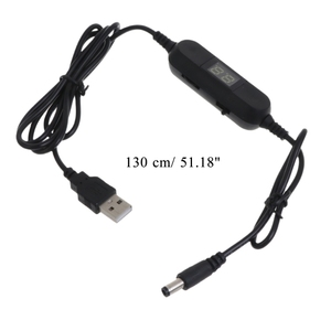 USB 5.5x2.1mm 1.5V 3V 4.5V 6V 9V 12V güç kablosu ayarlanabilir çıkış gerilimi kablosu Step Up aşağı dönüştürücü kablosu oyuncak saat - Product Image 2