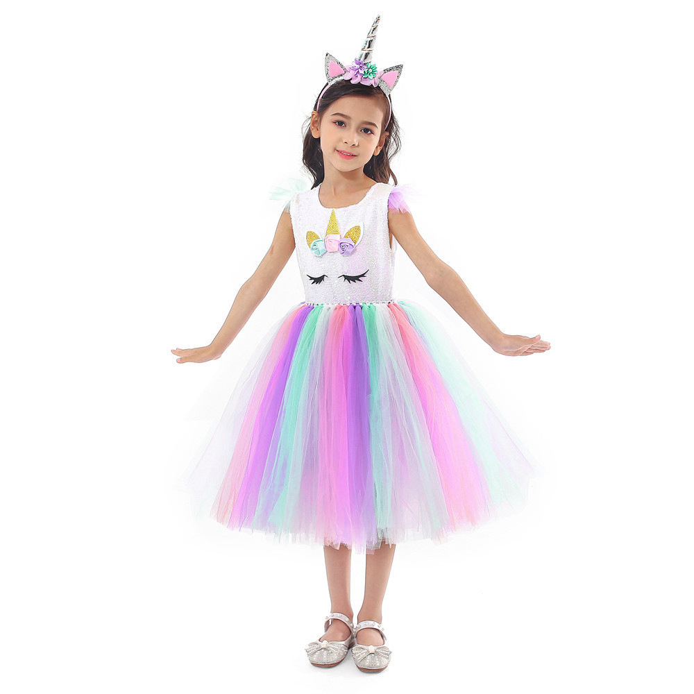Disfraz de Unicornio (Vestido + Diadema)