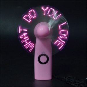 便携式迷你可编程USB DIY信息发光二极管风扇定制标志显示婚礼音乐会派对手持发光广告风扇