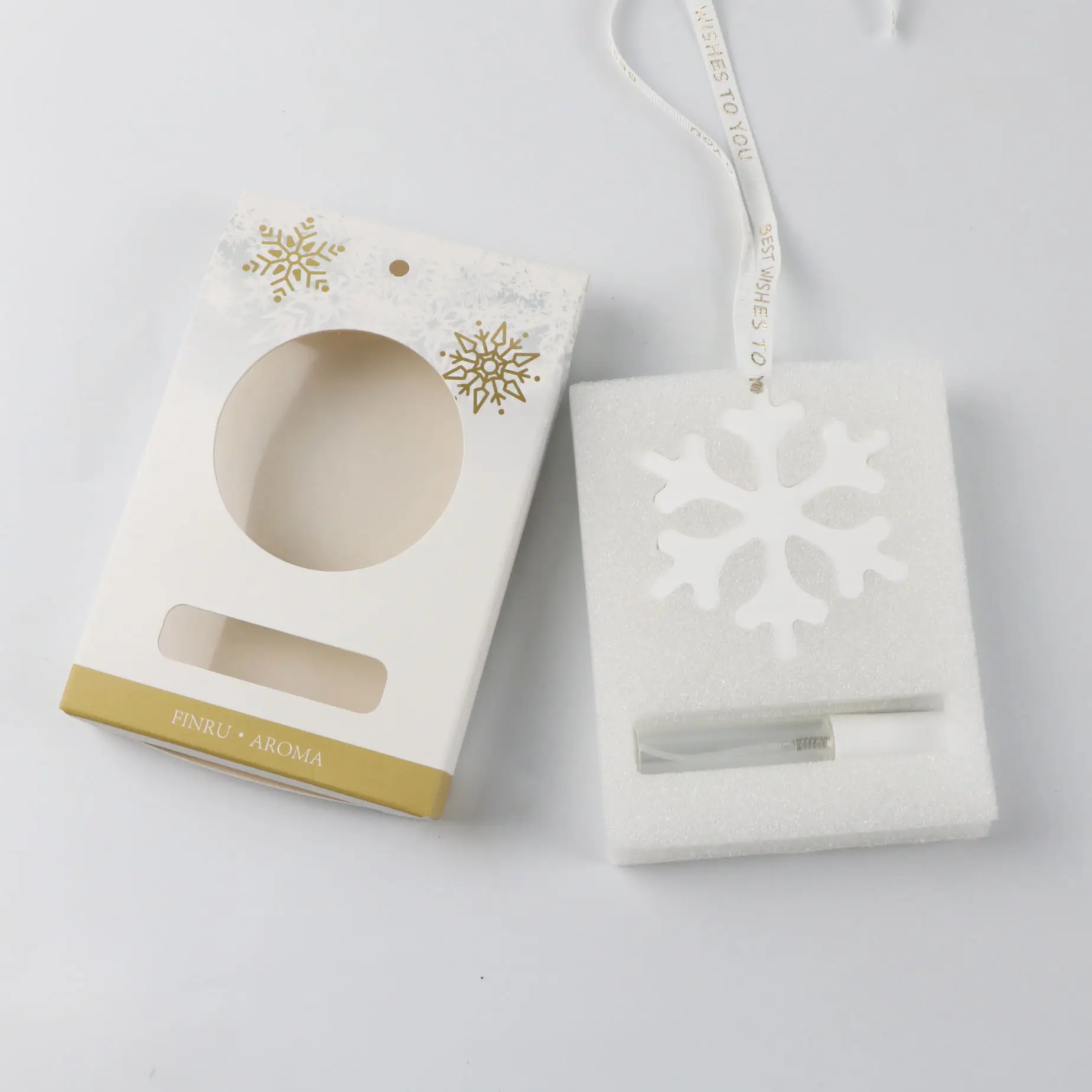 Ins Sneeuw Bloem Hanger Opknoping Aromatherapie Gips Keramische Aroma Steen Porselein Bloem Geur Diffuser