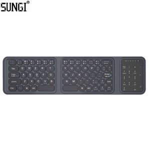 Bluetooths <strong>Keyboard</strong> Folded Rechargeable Battery Pocket Folding Bluetooth <strong>Keyboard</strong> for iPad iPhone Android Windows Tablets - Product Image 1