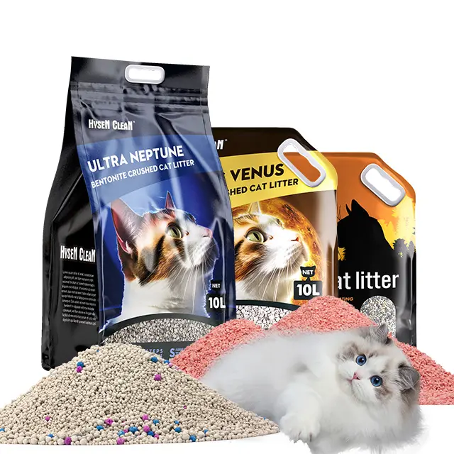 Popular producto más nuevo OEM ODM fábrica al por mayor libre de polvo Catlitter Premium Kitty aglomeración bentonita arena para gatos