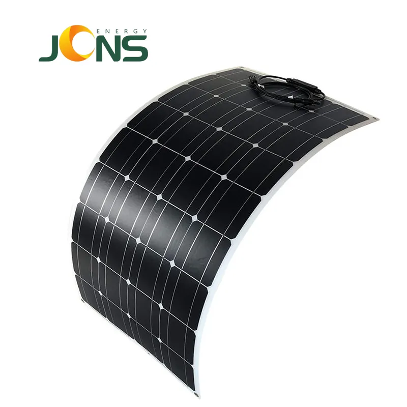 Panel solar de silicio amorfo para barco de pesca, placa solar de 100W y 18V de alta eficiencia, flexible