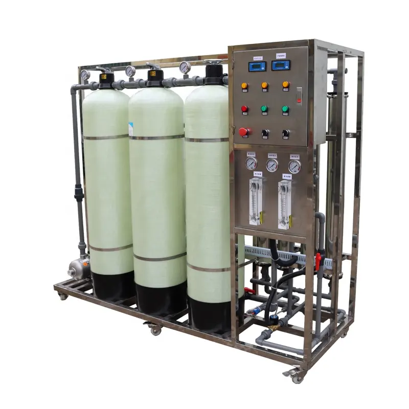 1000 litres par heure sous évier en acier inoxydable déminéralisé ro système traitement de l'eau purificateur filtre machines pour cosmétiques