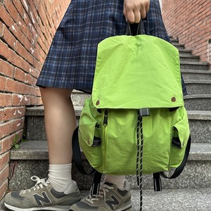 BESTELLA Casual Lightweight <strong>Nylon</strong> Backpack Soft Solid Color <strong>String</strong> Closure Drawstring Durable Daily Use Unisex Student Backpack - Product Image 5