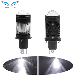 HearxinLED projektör H4 Lens LED araba kafa lambası ampulleri 6500LM 65W CANBUS oto ampul H4 yüksek düşük ışık sis lambası bulb12V 24V - Product Image 1