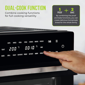 30-Litri Square Inox Digital Control Elektrische Ofenluft fritte use mit 18 öl freien Koch programmen zum Backen Braten im Haushalt - Product Image 2
