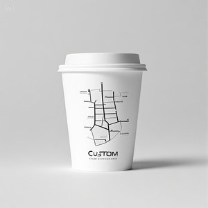แก้วกาแฟแบบใช้แล้วทิ้งพิมพ์ลายโลโก้ได้ตามต้องการ