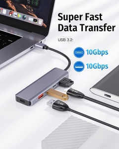 Mini Portable <strong>USB</strong> <strong>3</strong>.<strong>2</strong> Gen <strong>2</strong> 10Gbps <strong>USB</strong> Type C Hub Support Super <strong>Speed</strong> Data Transfer and 100W PD Charging <strong>USB</strong> Splitter for PC - Product Image 3